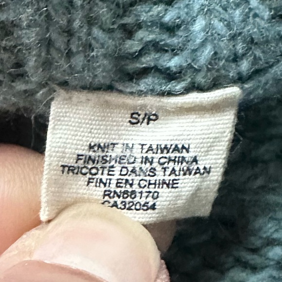 Anthropologie Sleeping on Snow Femme Fisherman Cardigan Green Lacey Cuffs Sz S P - Picture 11 of 13